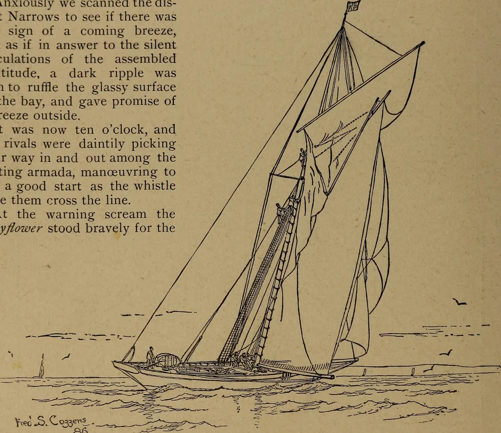 An illustration from Yachts and yachting : with over one hundred and ten illustrations, 1887, leaf 111
