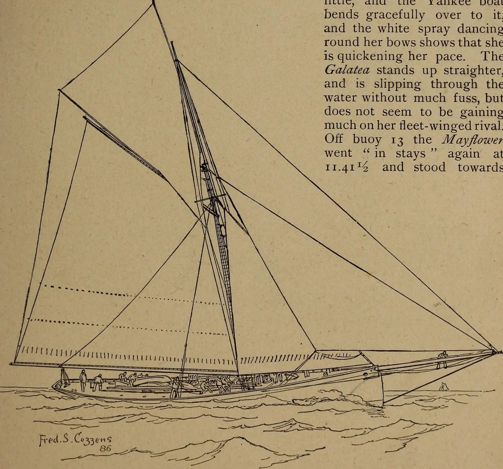 An illustration from Yachts and yachting : with over one hundred and ten illustrations, 1887, leaf 112