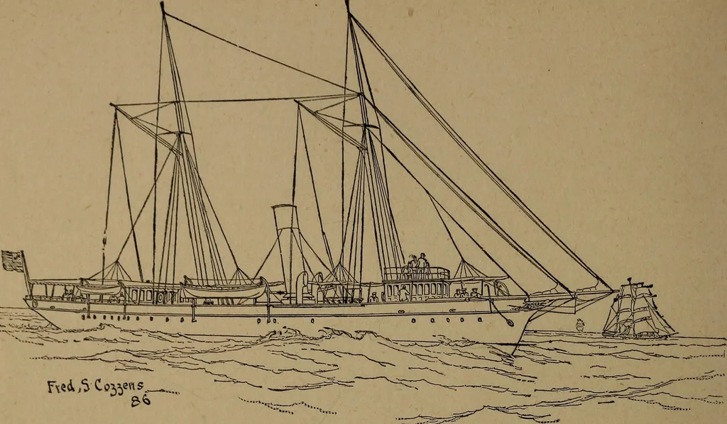 An illustration from Yachts and yachting : with over one hundred and ten illustrations, 1887, leaf 121