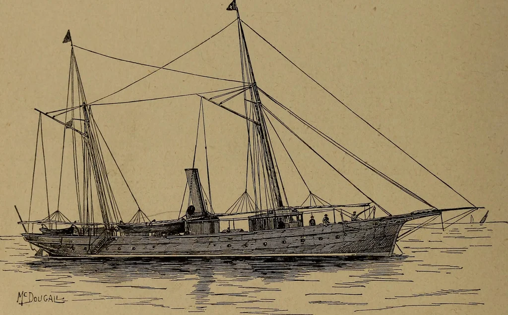 An illustration from Yachts and yachting : with over one hundred and ten illustrations, 1887, leaf 123