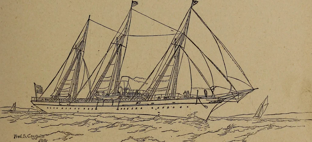 An illustration from Yachts and yachting : with over one hundred and ten illustrations, 1887, leaf 124
