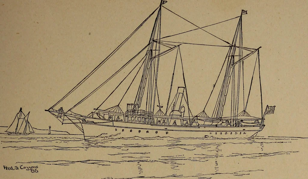 An illustration from Yachts and yachting : with over one hundred and ten illustrations, 1887, leaf 130