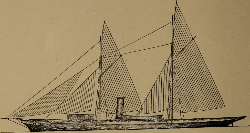 An illustration from Yachts and yachting : with over one hundred and ten illustrations, 1887, leaf 131