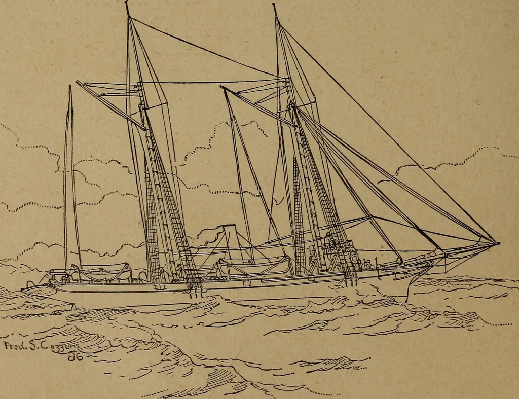 An illustration from Yachts and yachting : with over one hundred and ten illustrations, 1887, leaf 131