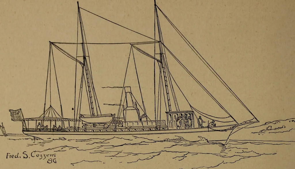 An illustration from Yachts and yachting : with over one hundred and ten illustrations, 1887, leaf 133