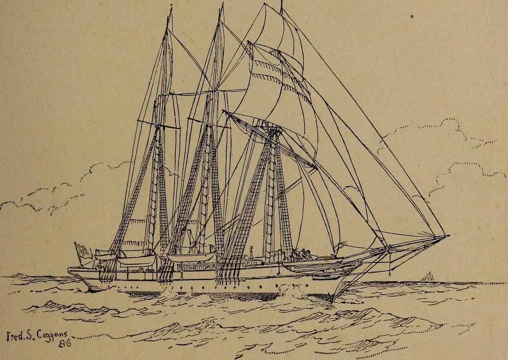 An illustration from Yachts and yachting : with over one hundred and ten illustrations, 1887, leaf 134