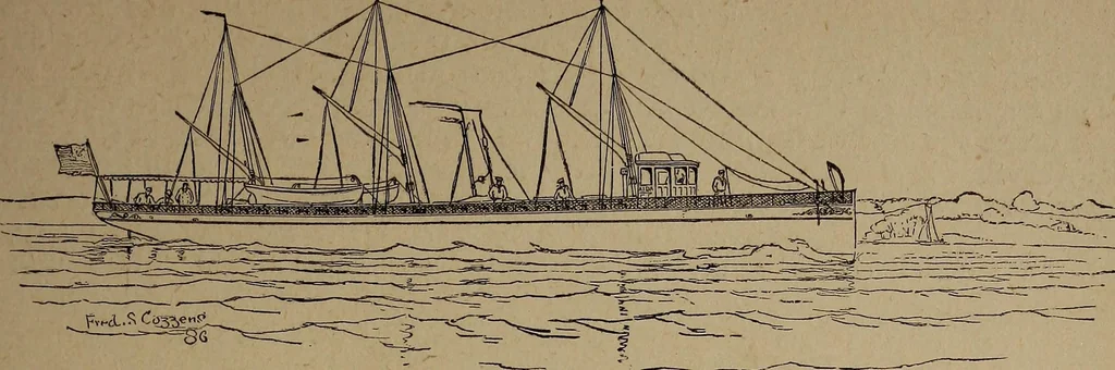 An illustration from Yachts and yachting : with over one hundred and ten illustrations, 1887, leaf 136
