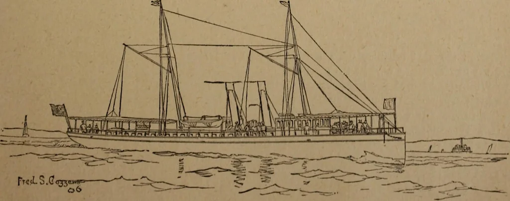 An illustration from Yachts and yachting : with over one hundred and ten illustrations, 1887, leaf 136