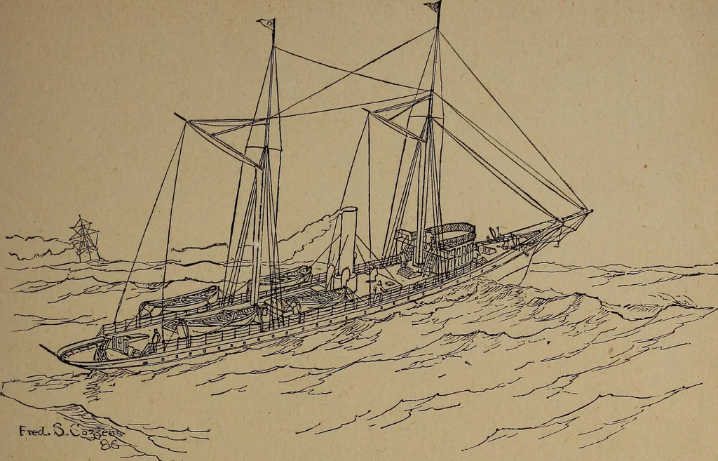 An illustration from Yachts and yachting : with over one hundred and ten illustrations, 1887, leaf 138