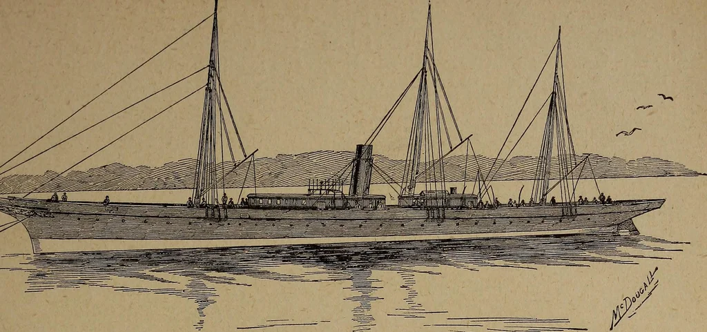 An illustration from Yachts and yachting : with over one hundred and ten illustrations, 1887, leaf 140