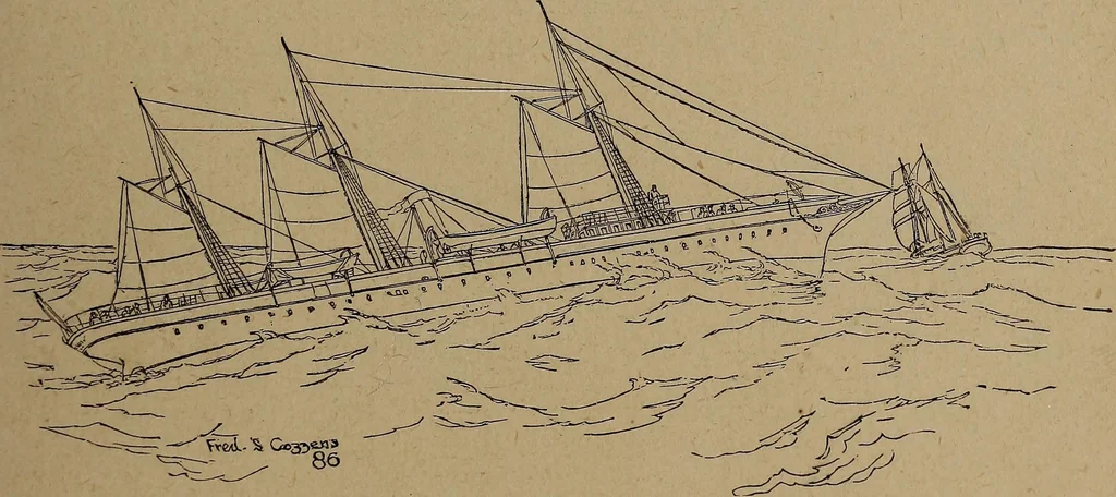 An illustration from Yachts and yachting : with over one hundred and ten illustrations, 1887, leaf 140