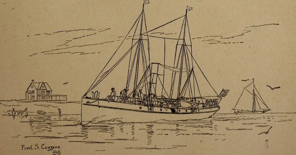 An illustration from Yachts and yachting : with over one hundred and ten illustrations, 1887, leaf 140
