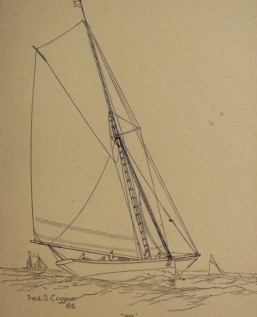 An illustration from Yachts and yachting : with over one hundred and ten illustrations, 1887, leaf 148