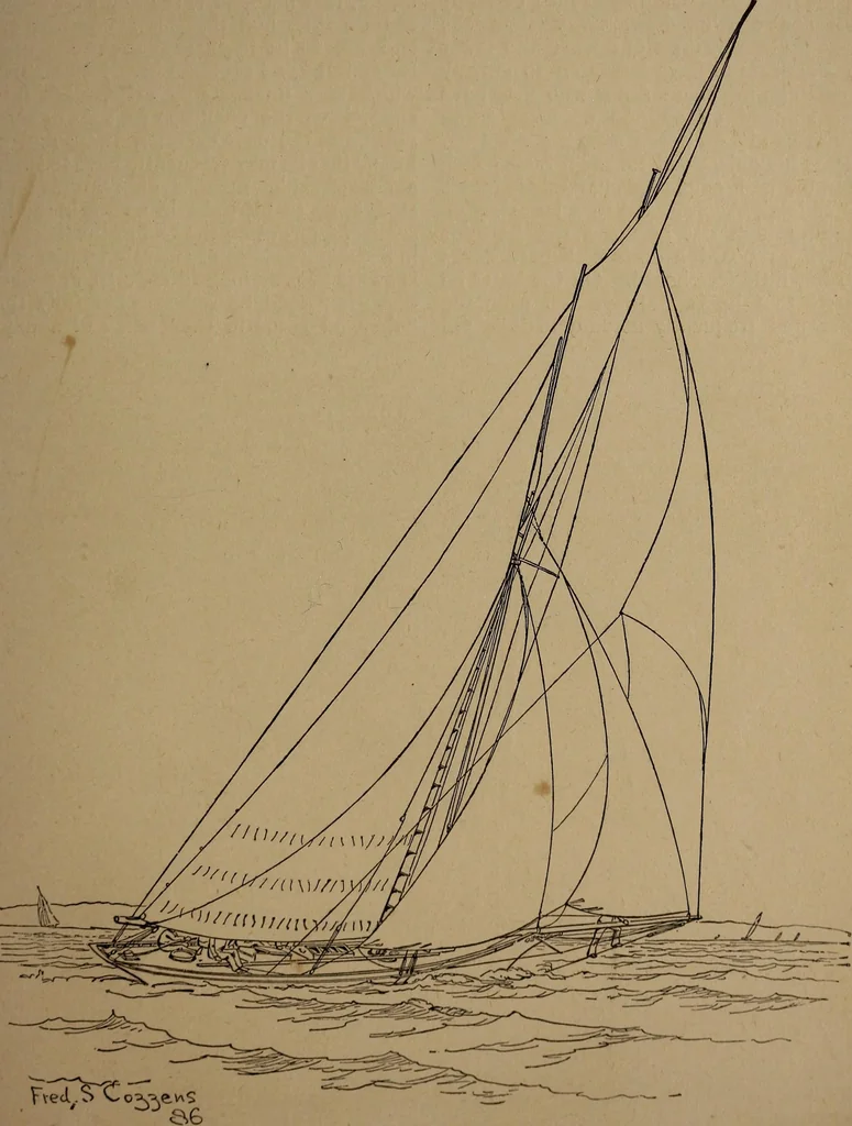 An illustration from Yachts and yachting : with over one hundred and ten illustrations, 1887, leaf 150