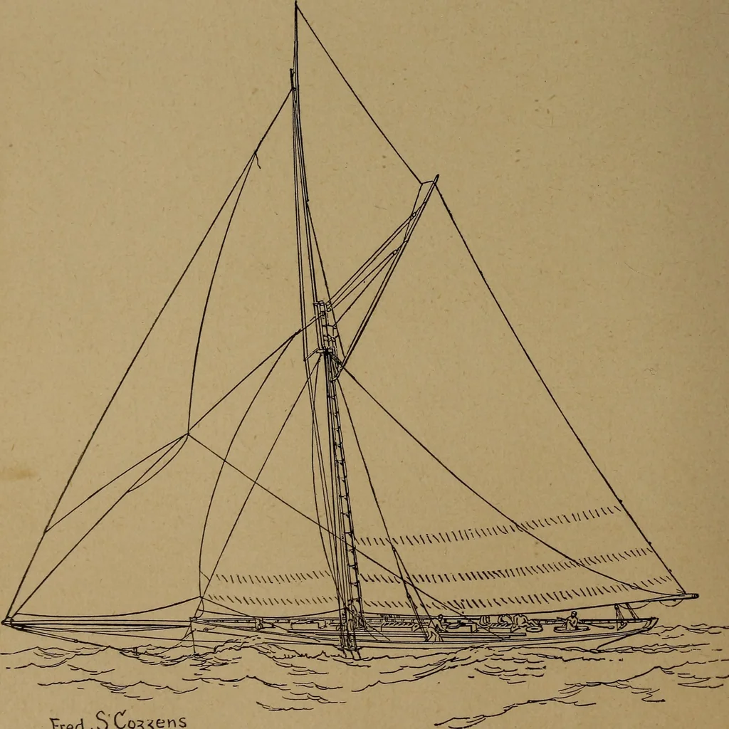 An illustration from Yachts and yachting : with over one hundred and ten illustrations, 1887, leaf 151