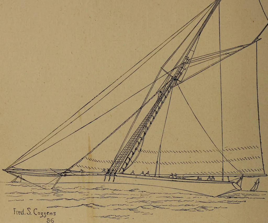 An illustration from Yachts and yachting : with over one hundred and ten illustrations, 1887, leaf 155