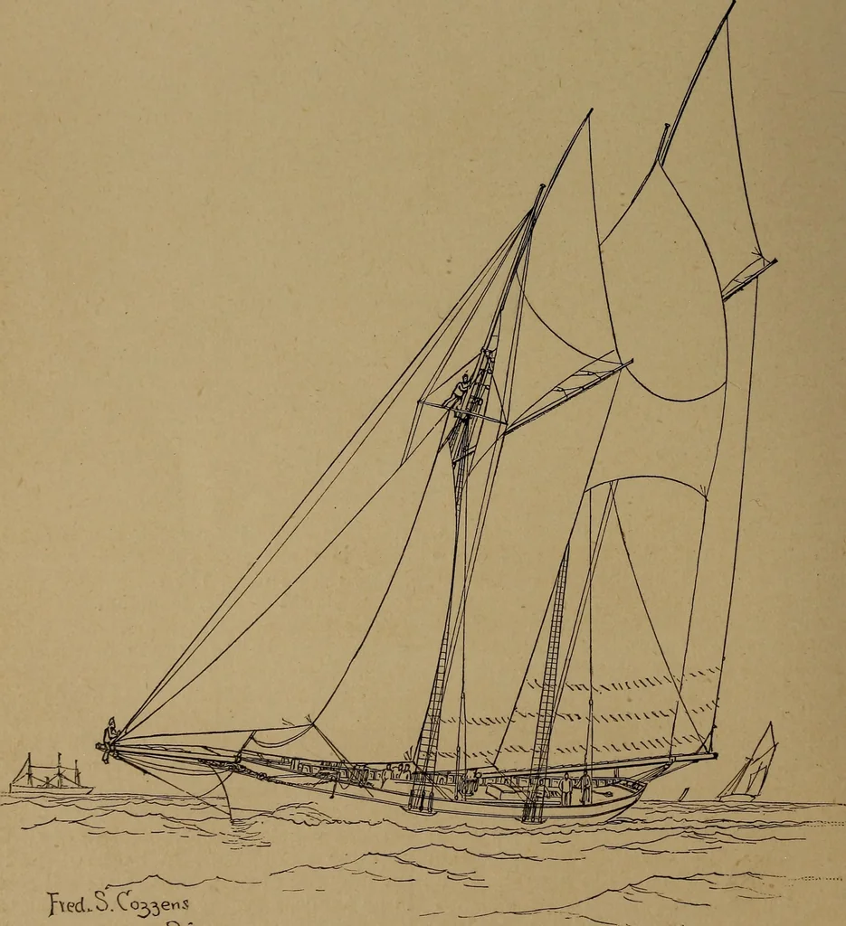 An illustration from Yachts and yachting : with over one hundred and ten illustrations, 1887, leaf 161
