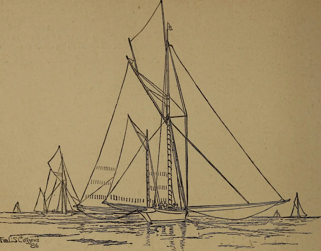 An illustration from Yachts and yachting : with over one hundred and ten illustrations, 1887, leaf 163