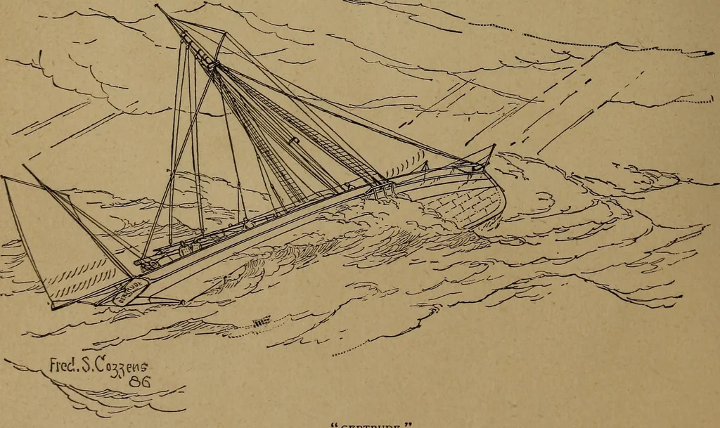 An illustration from Yachts and yachting : with over one hundred and ten illustrations, 1887, leaf 163