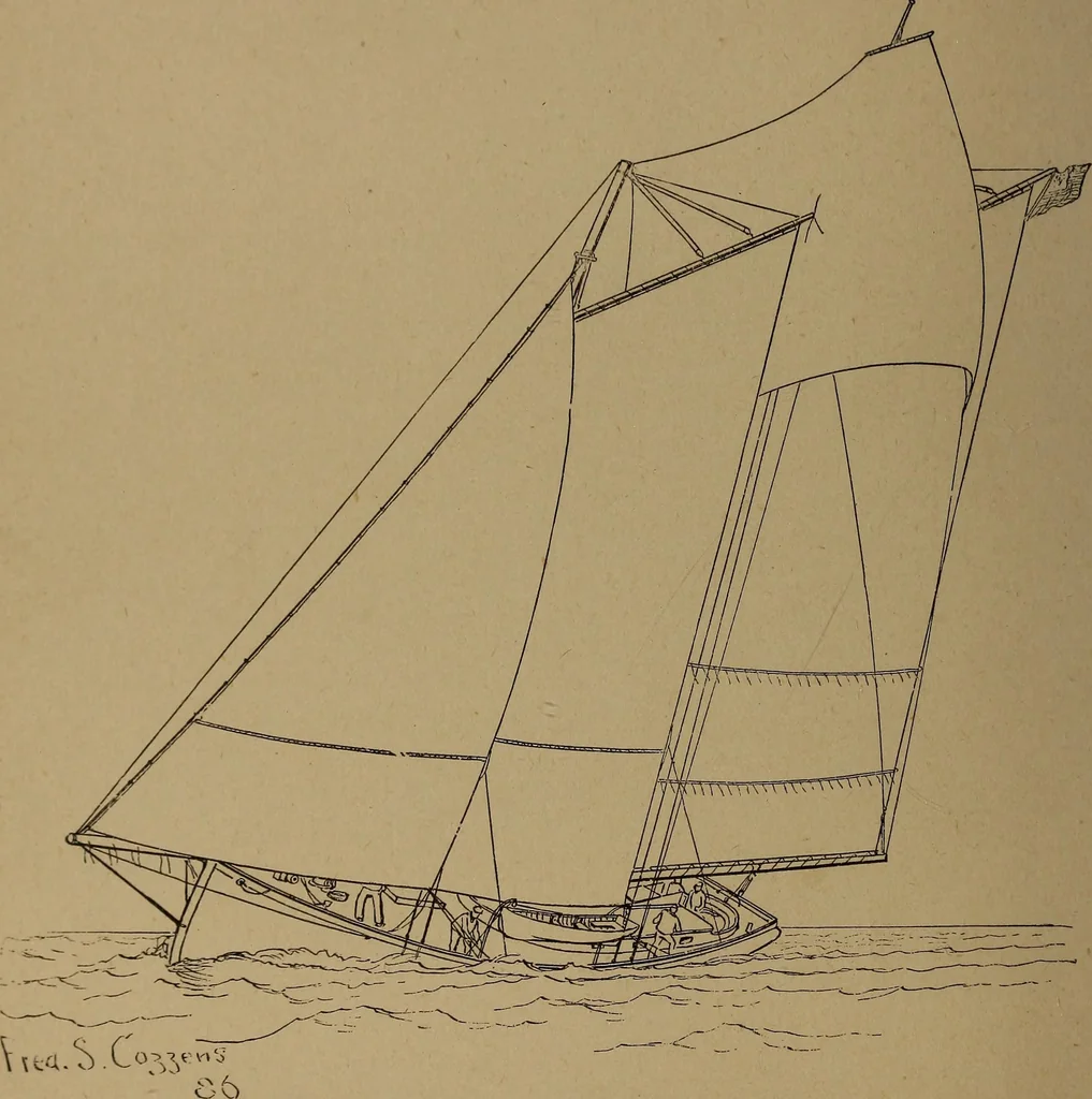 An illustration from Yachts and yachting : with over one hundred and ten illustrations, 1887, leaf 19