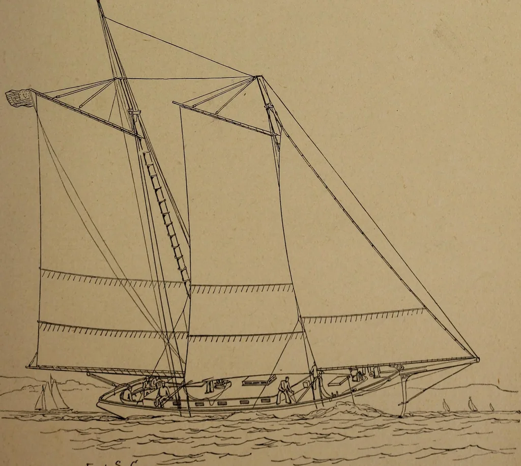 An illustration from Yachts and yachting : with over one hundred and ten illustrations, 1887, leaf 20