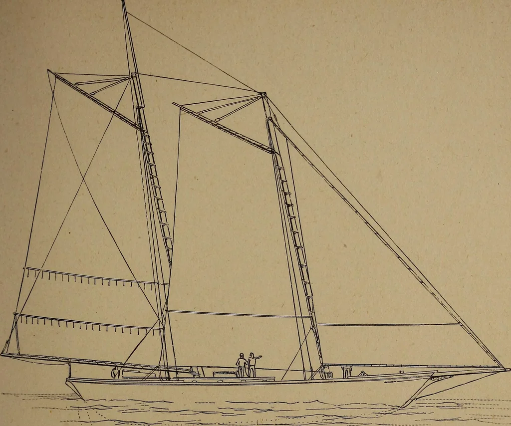 An illustration from Yachts and yachting : with over one hundred and ten illustrations, 1887, leaf 22