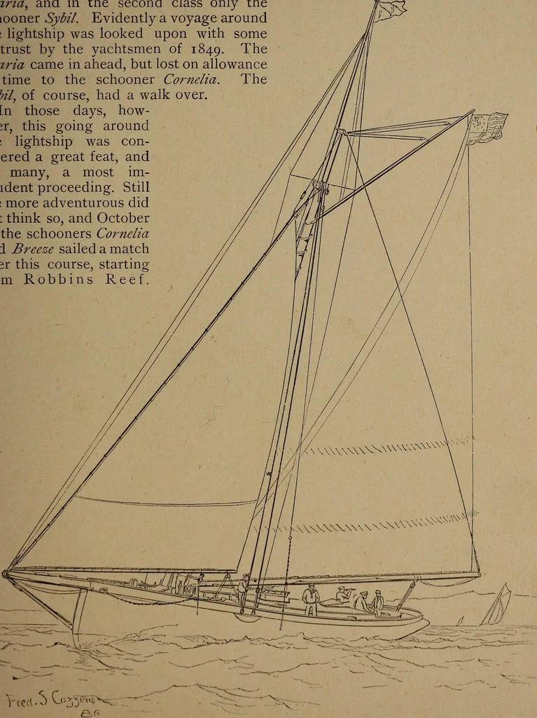 An illustration from Yachts and yachting : with over one hundred and ten illustrations, 1887, leaf 26