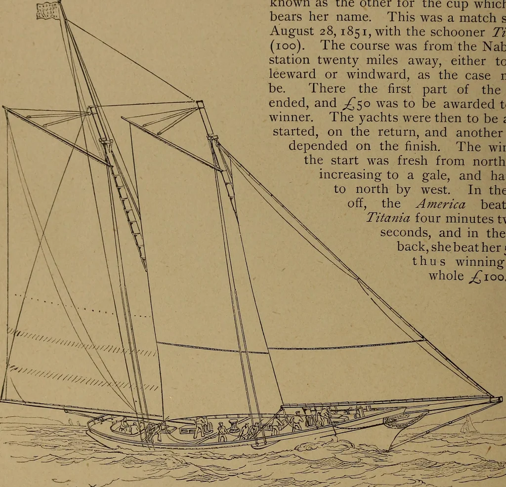 An illustration from Yachts and yachting : with over one hundred and ten illustrations, 1887, leaf 27