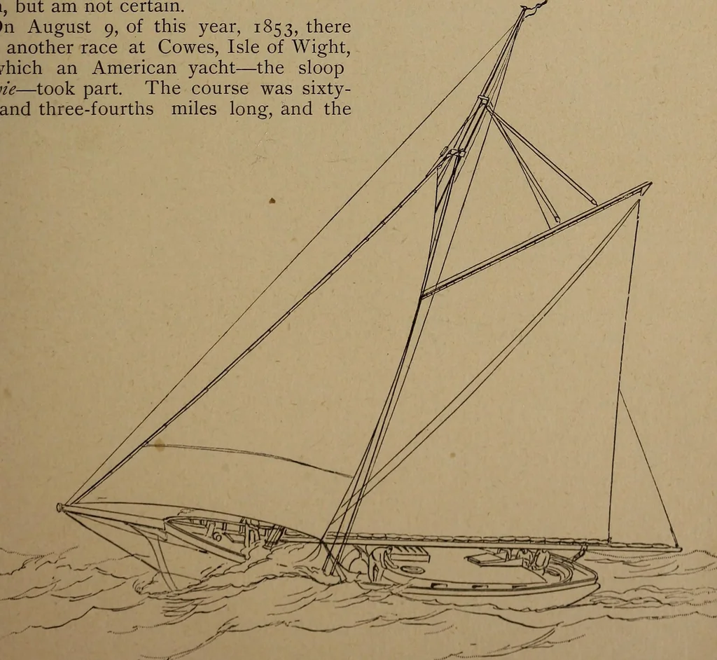 An illustration from Yachts and yachting : with over one hundred and ten illustrations, 1887, leaf 28