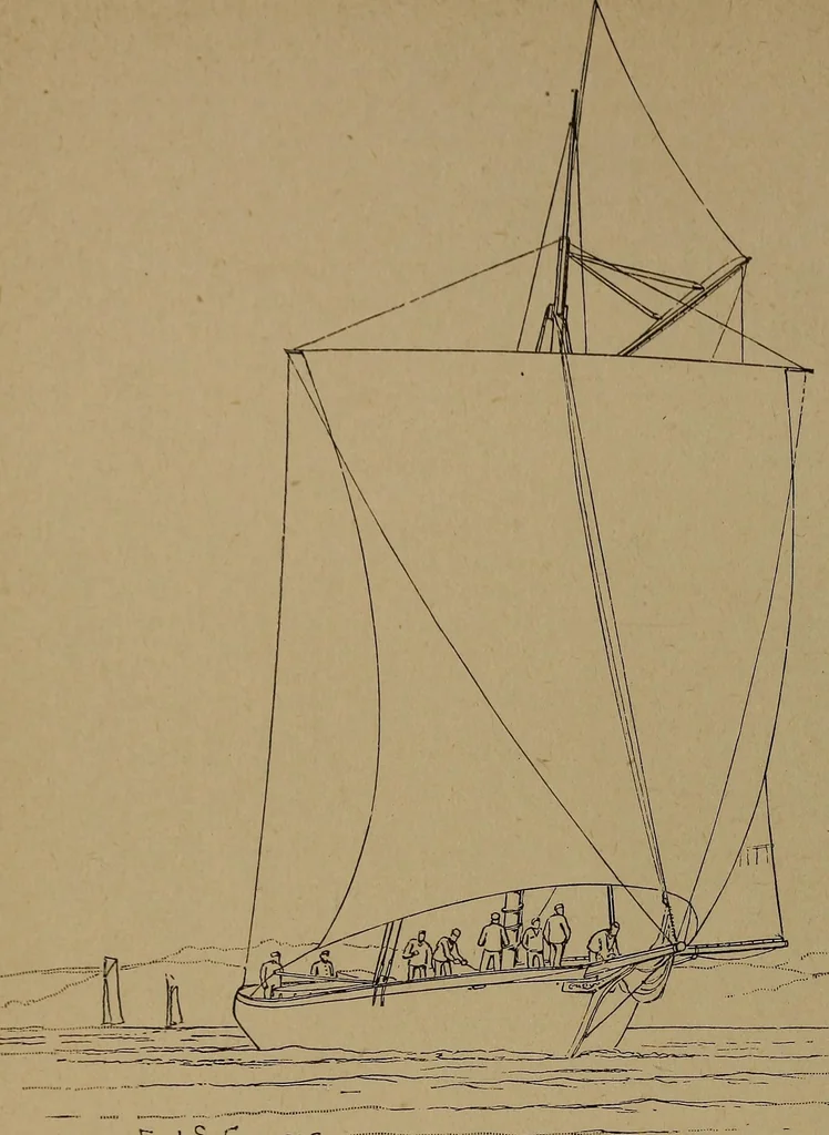 An illustration from Yachts and yachting : with over one hundred and ten illustrations, 1887, leaf 29