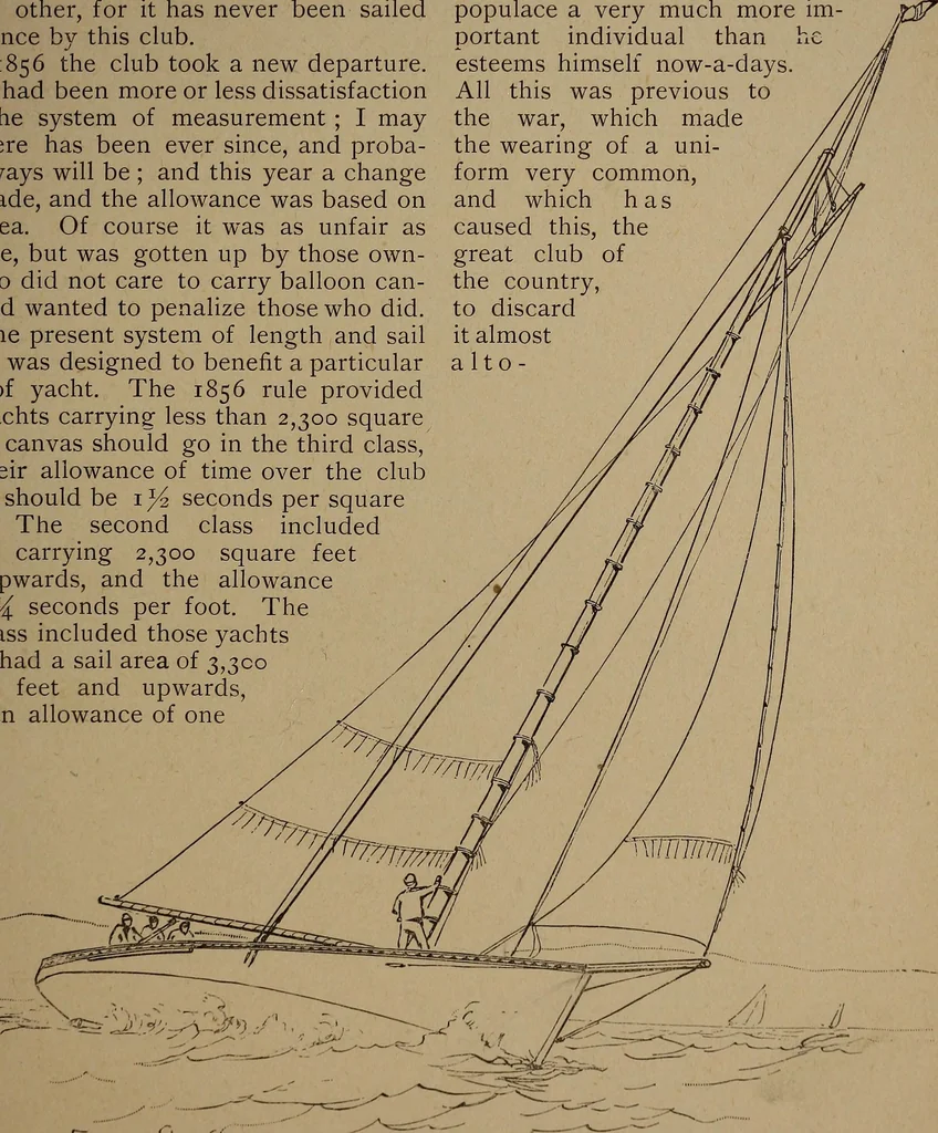 An illustration from Yachts and yachting : with over one hundred and ten illustrations, 1887, leaf 30