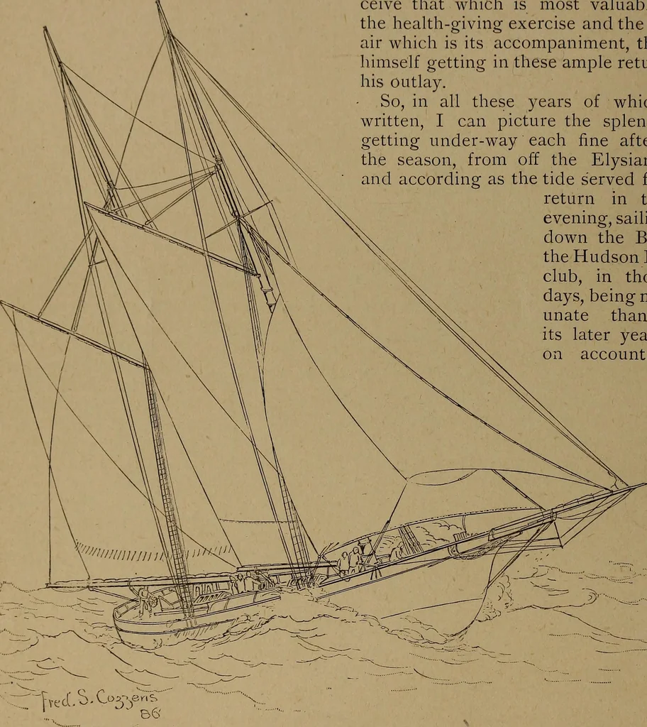 An illustration from Yachts and yachting : with over one hundred and ten illustrations, 1887, leaf 33