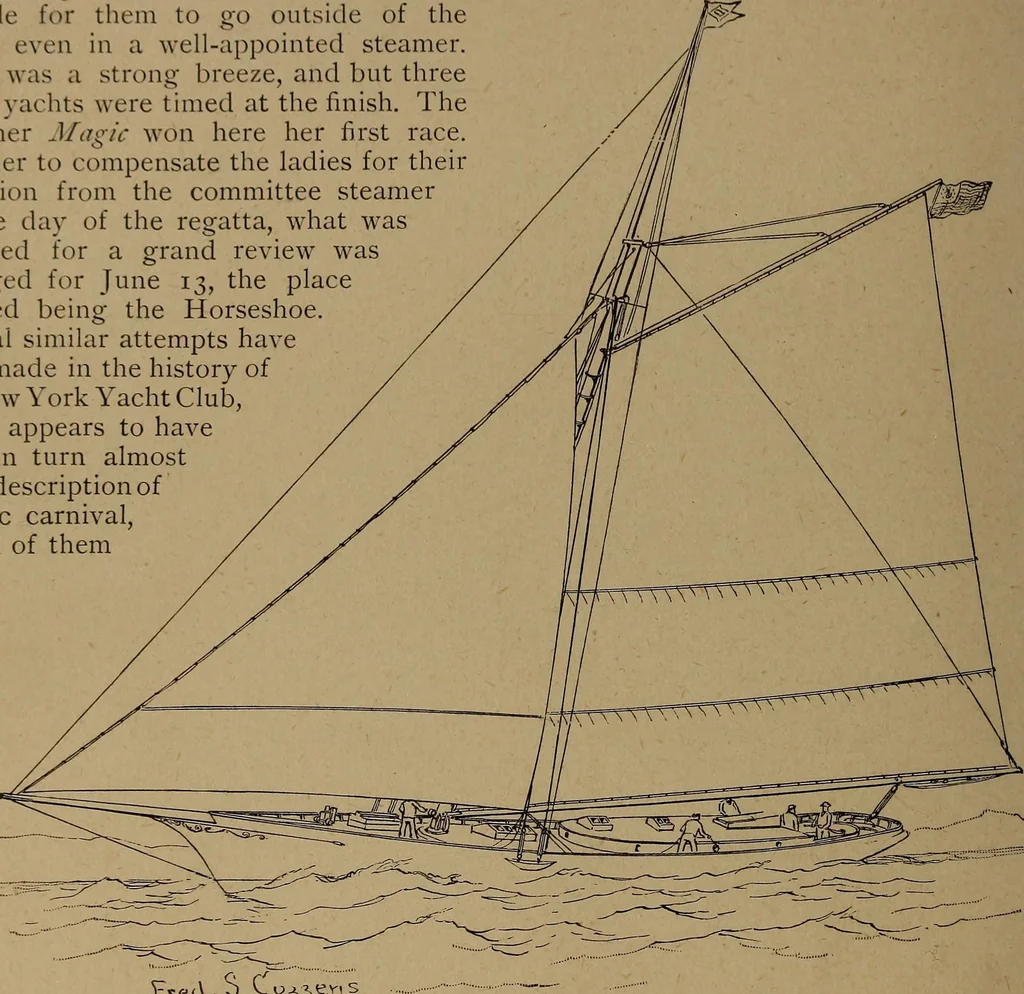 An illustration from Yachts and yachting : with over one hundred and ten illustrations, 1887, leaf 35