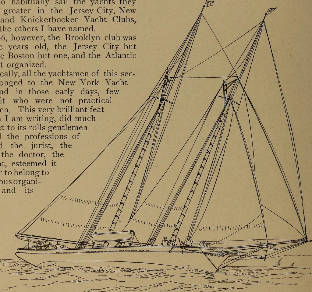 An illustration from Yachts and yachting : with over one hundred and ten illustrations, 1887, leaf 39