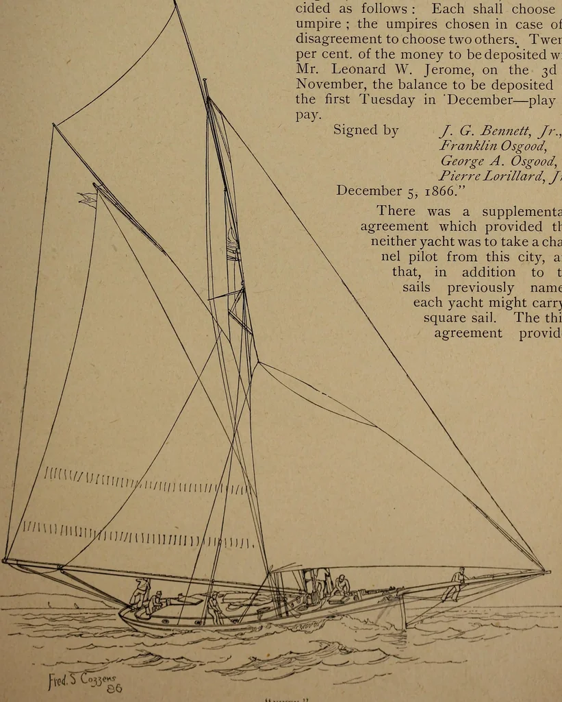 An illustration from Yachts and yachting : with over one hundred and ten illustrations, 1887, leaf 40