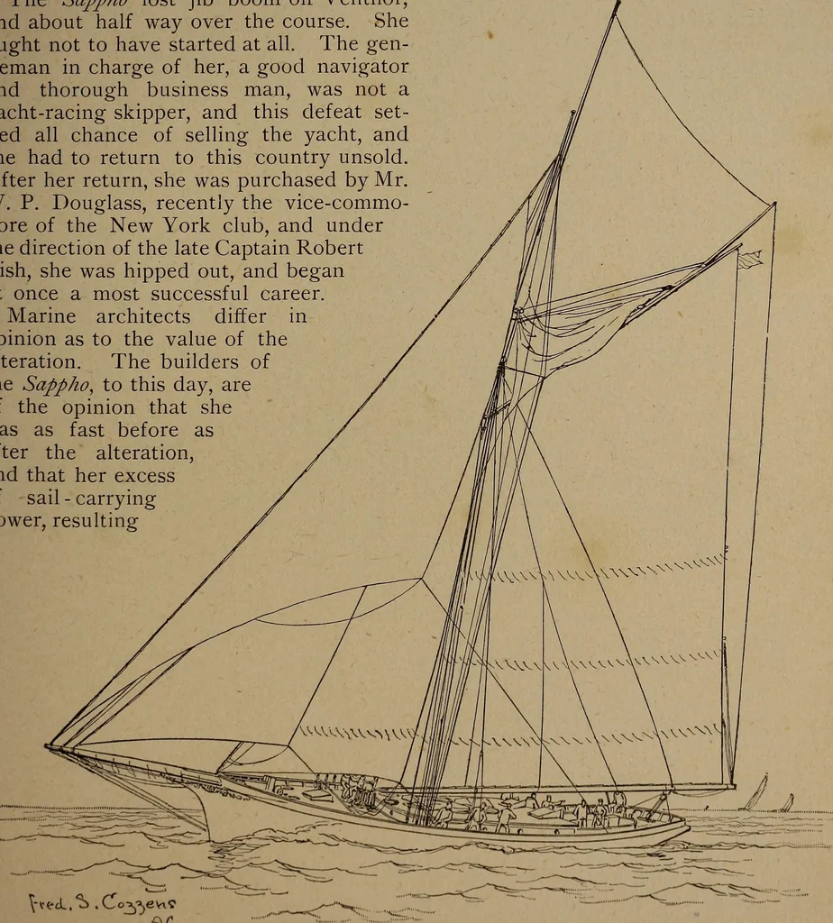 An illustration from Yachts and yachting : with over one hundred and ten illustrations, 1887, leaf 44