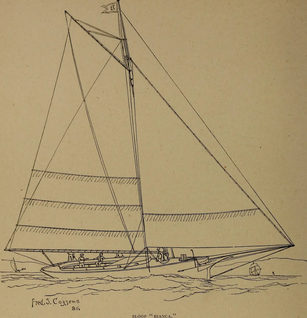 An illustration from Yachts and yachting : with over one hundred and ten illustrations, 1887, leaf 49