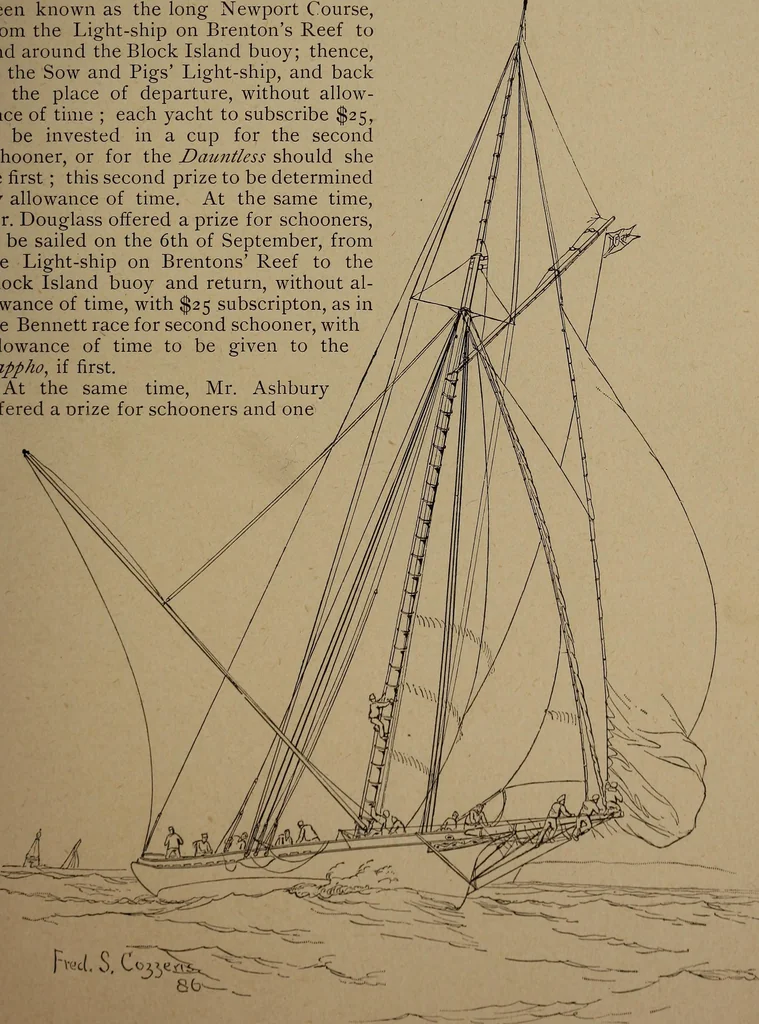 An illustration from Yachts and yachting : with over one hundred and ten illustrations, 1887, leaf 52