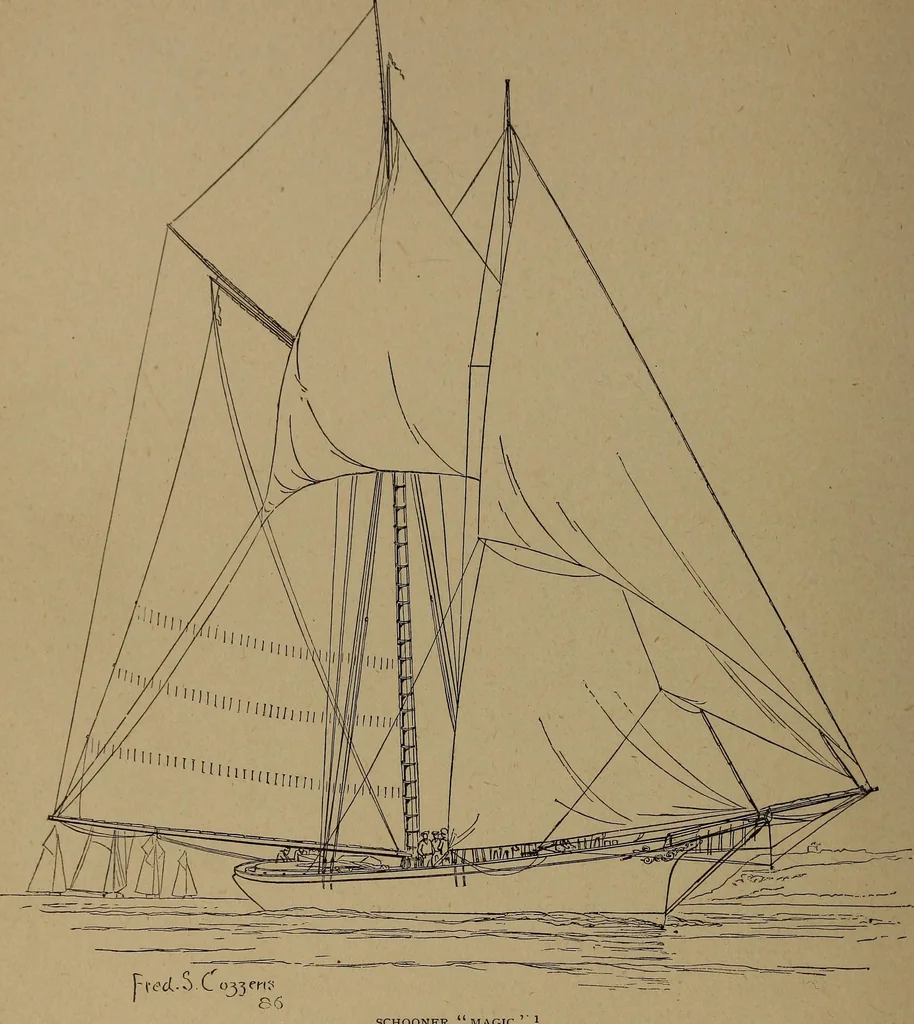 An illustration from Yachts and yachting : with over one hundred and ten illustrations, 1887, leaf 53