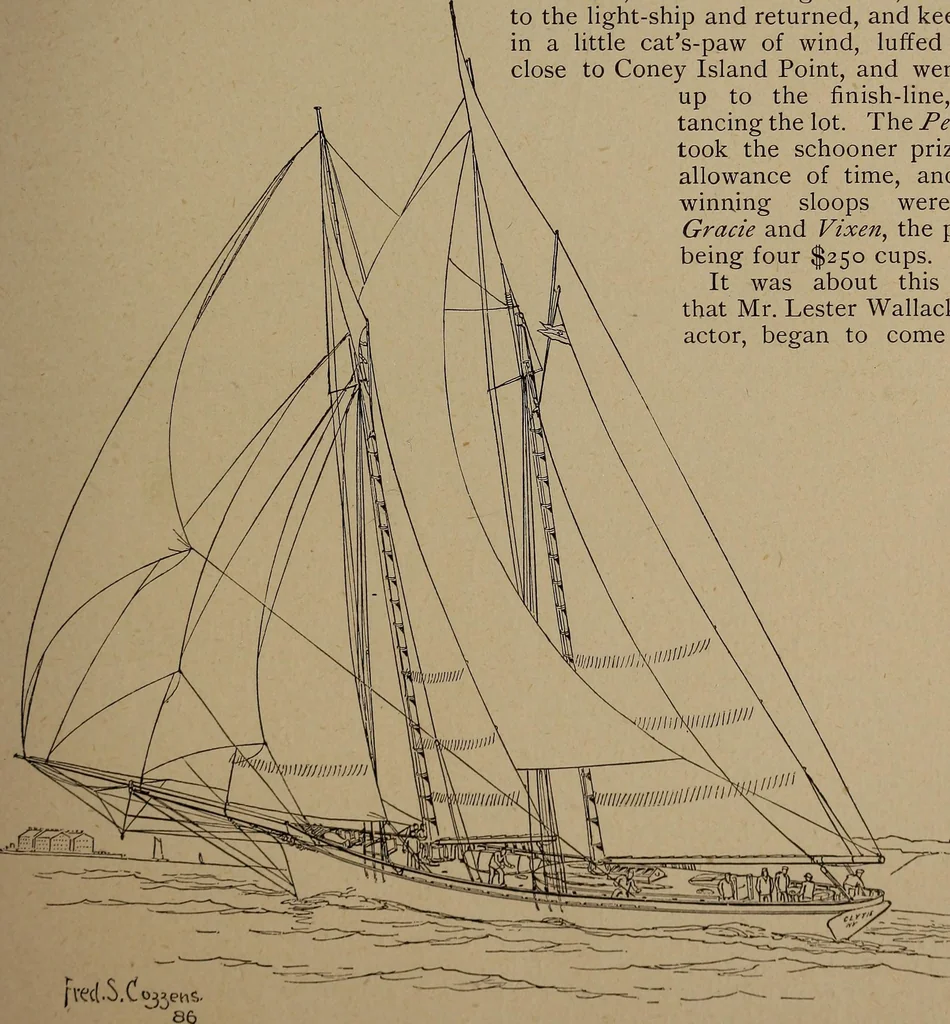 An illustration from Yachts and yachting : with over one hundred and ten illustrations, 1887, leaf 66