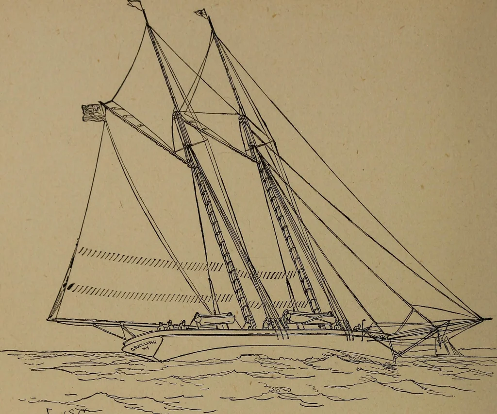 An illustration from Yachts and yachting : with over one hundred and ten illustrations, 1887, leaf 67