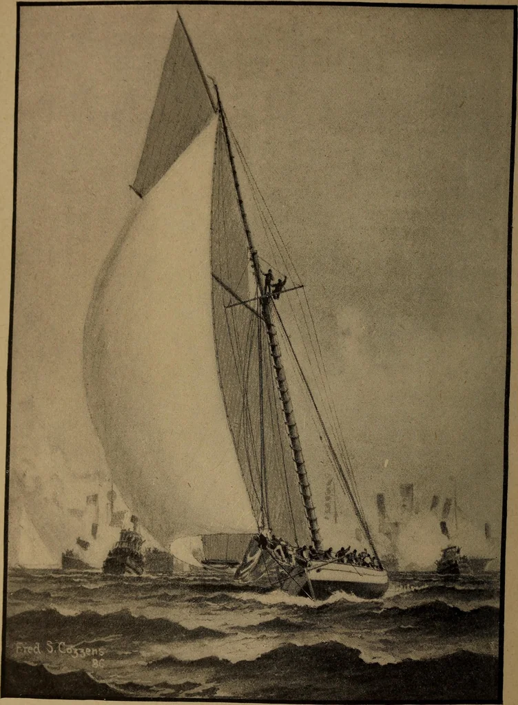 An illustration from Yachts and yachting : with over one hundred and ten illustrations, 1887, leaf 7