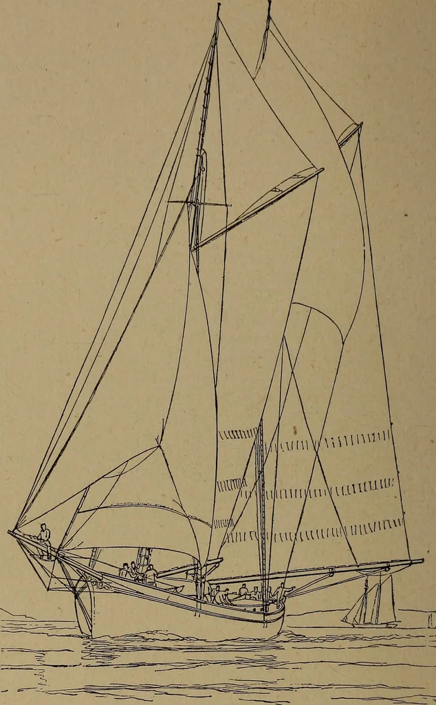An illustration from Yachts and yachting : with over one hundred and ten illustrations, 1887, leaf 71
