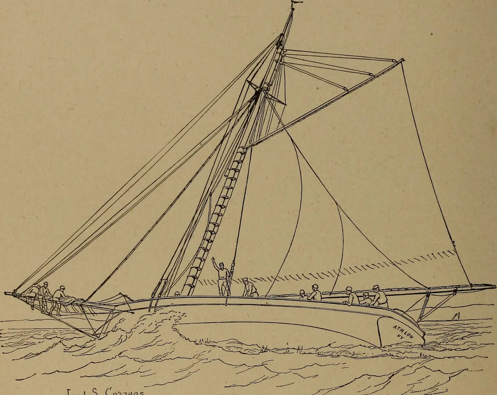 An illustration from Yachts and yachting : with over one hundred and ten illustrations, 1887, leaf 79