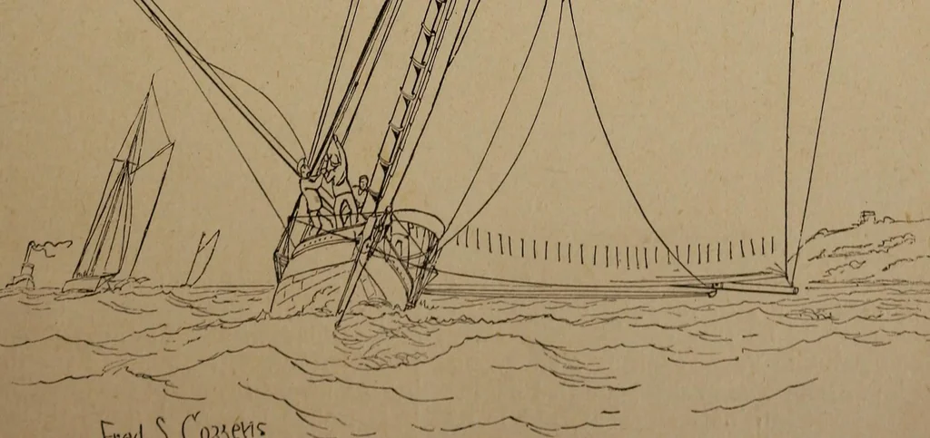 An illustration from Yachts and yachting : with over one hundred and ten illustrations, 1887, leaf 80
