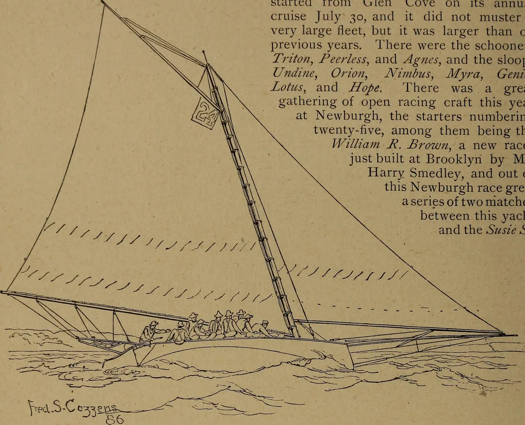 An illustration from Yachts and yachting : with over one hundred and ten illustrations, 1887, leaf 85