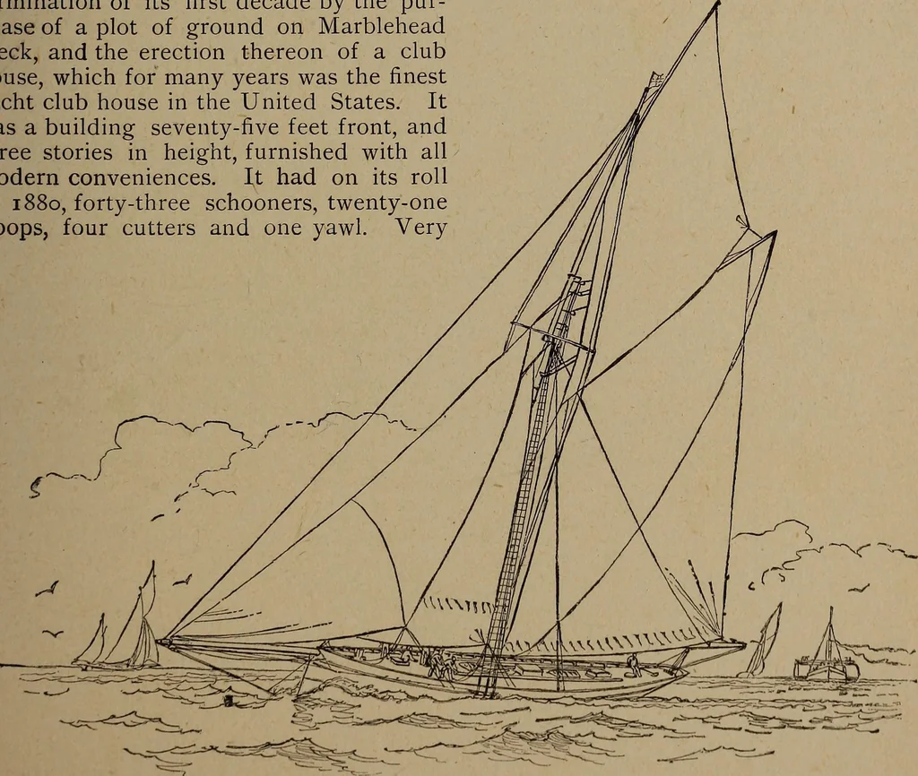 An illustration from Yachts and yachting : with over one hundred and ten illustrations, 1887, leaf 96