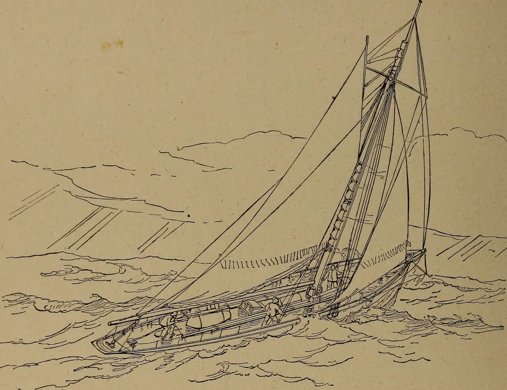 An illustration from Yachts and yachting : with over one hundred and ten illustrations, 1887, leaf 97