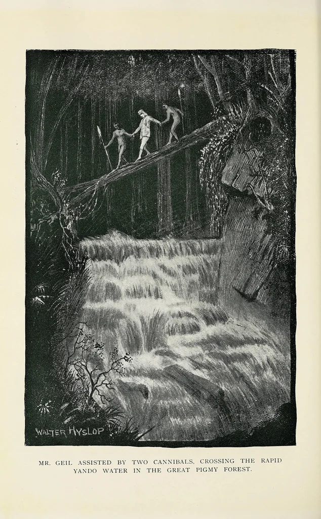 An illustration from A Yankee in pigmy land, 1905, leaf 312