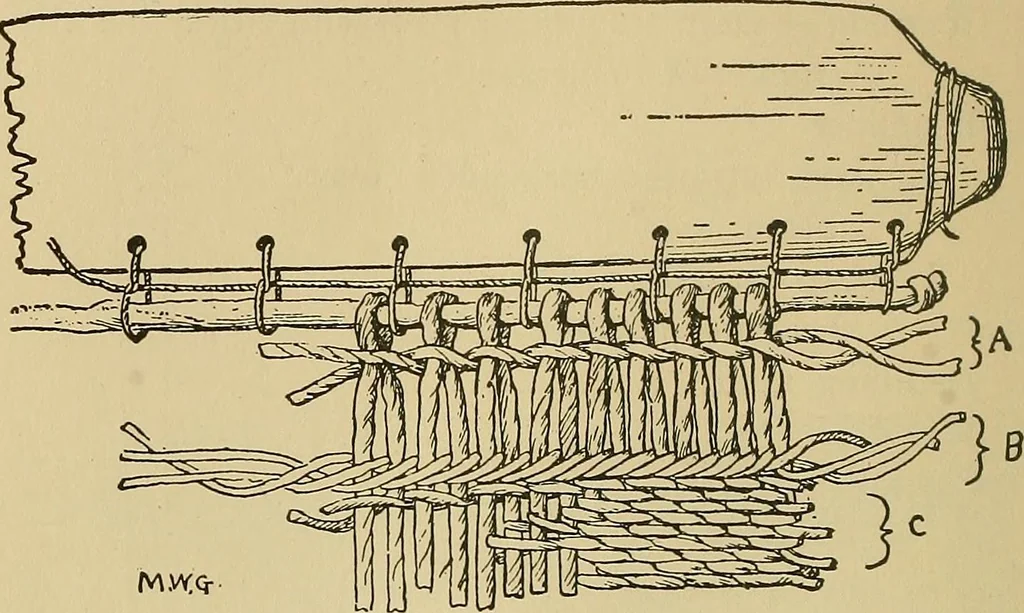 An illustration from Yarn and cloth making; an economic study; a college and normal schools text preliminary to fabric study, and a reference for teachers of industrial history and art in secondary and elementary schools, 1918, leaf 163